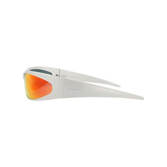 Balenciaga Shield-Frame Alluminium Sunglasses Silver Mens